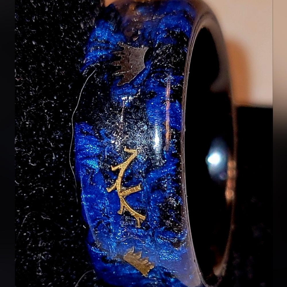 One of a kind handmade epoxy ring